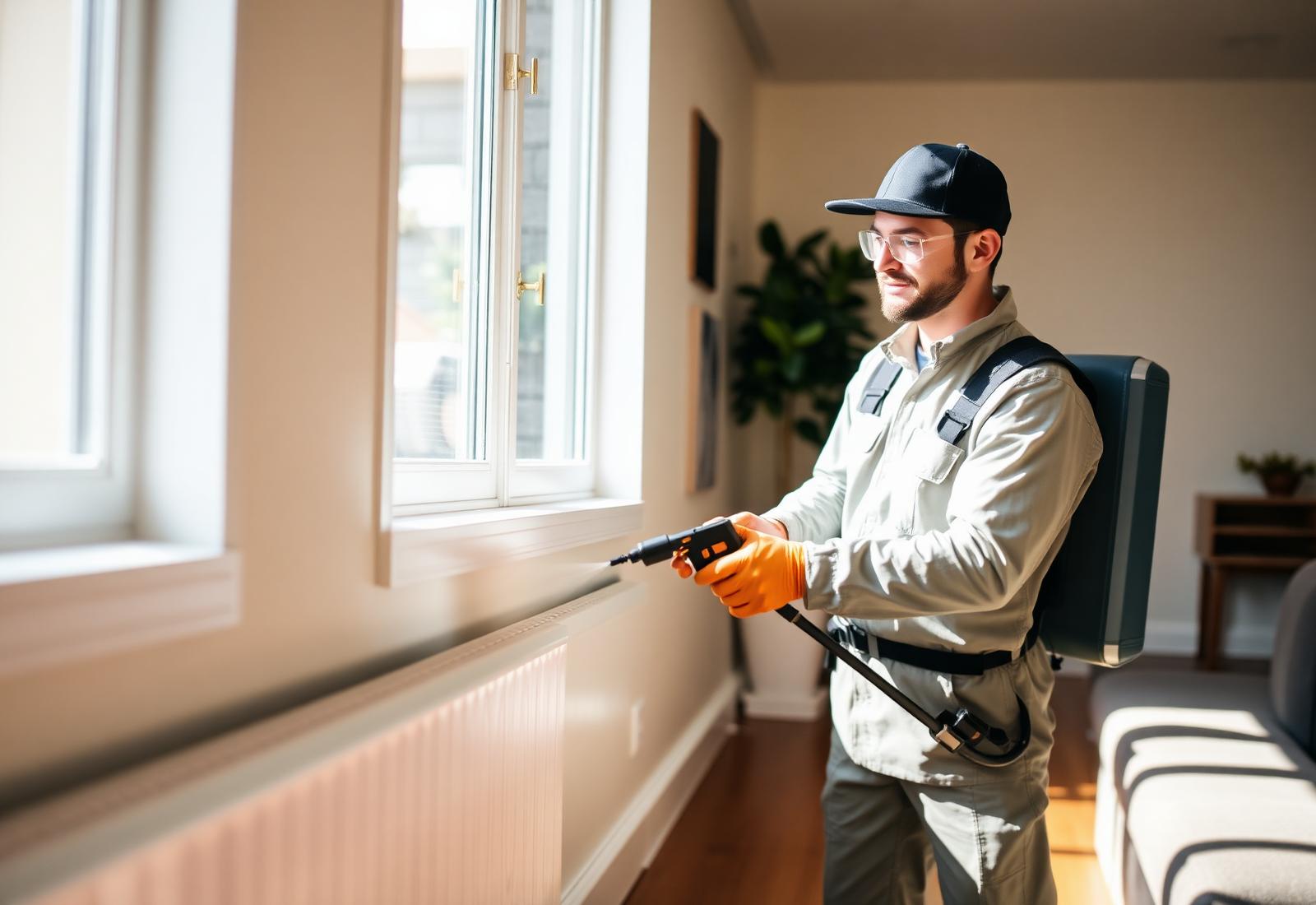Licensed Melbourne pest control technician at work